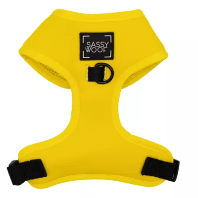Product Sassy Woof Neon Dog Harness, Leash and Waste Bag Holder Bundle