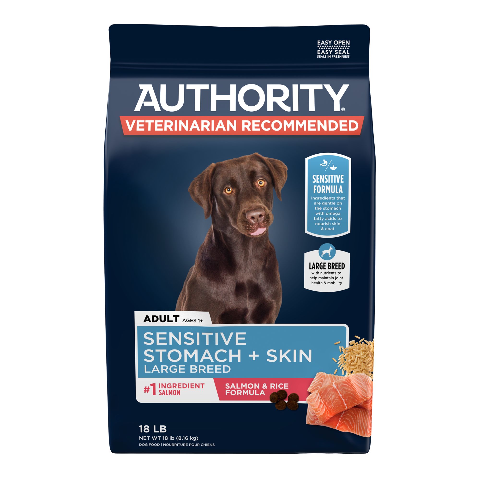 Authority Sensitive Stomach Skin Large Breed All Life Stage Dry