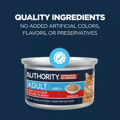 Product Authority Adult Wet Cat Food - Entree in Gravy Shredded, 3 Oz.