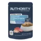 Product  Authority Sensitive Stomach + Skin Support Tuna & Shrimp Formula in Broth Flaked Cat Meal Topper3oz