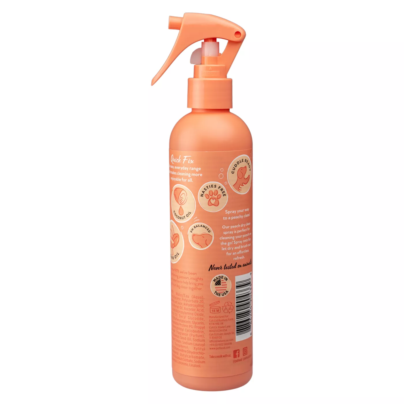 Dog cleaning fashion spray