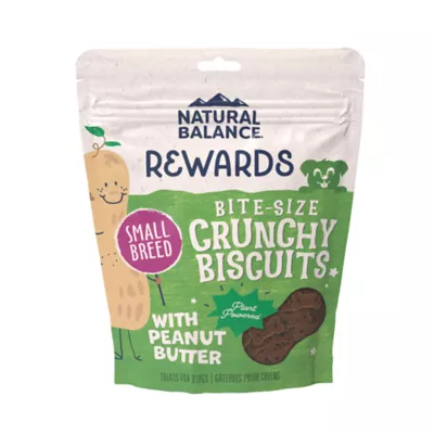 Natural Balance Rewards Crunchy Biscuit Small Dog Treats Peanut Butter