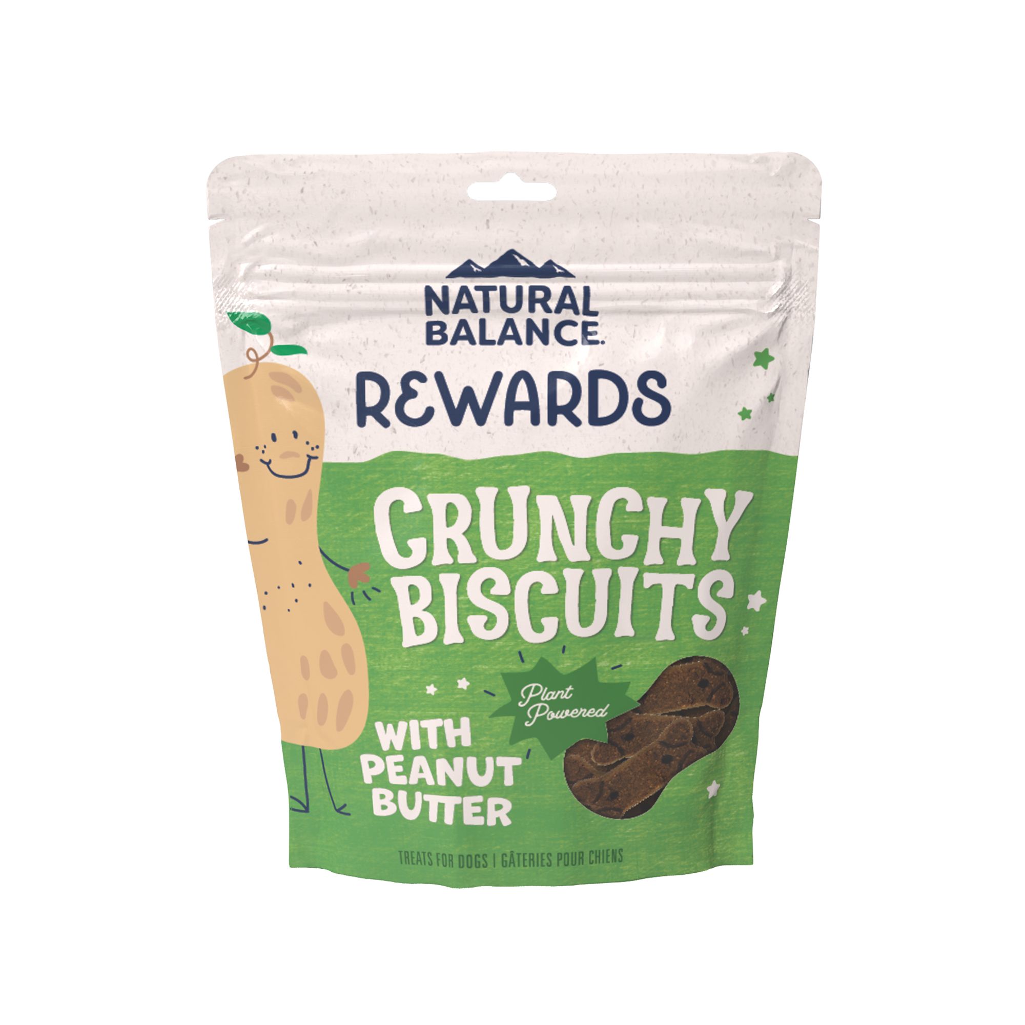 Natural Balance Rewards Crunchy Biscuits Peanut Butter Dog Treats 14 oz