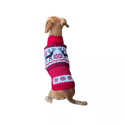 Hip Doggie Red Fair Isle Holiday Dog Sweater - Image 3