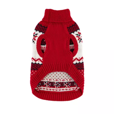 Product Hip Doggie Red Fair Isle Holiday Dog Sweater