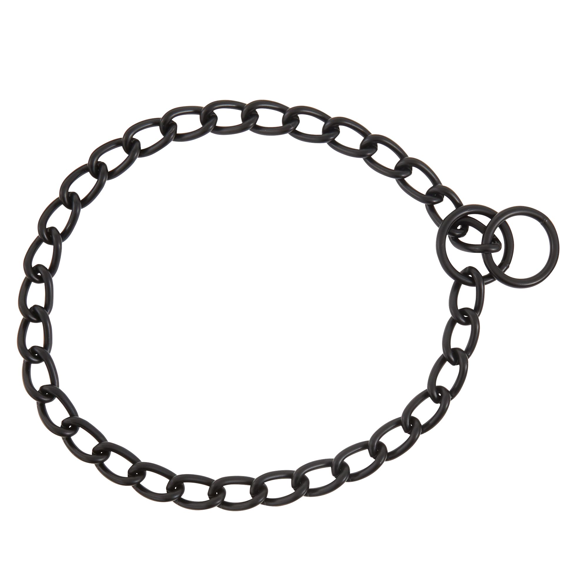 Top Paw Heavy Choke Chain Dog Collar 26 in black