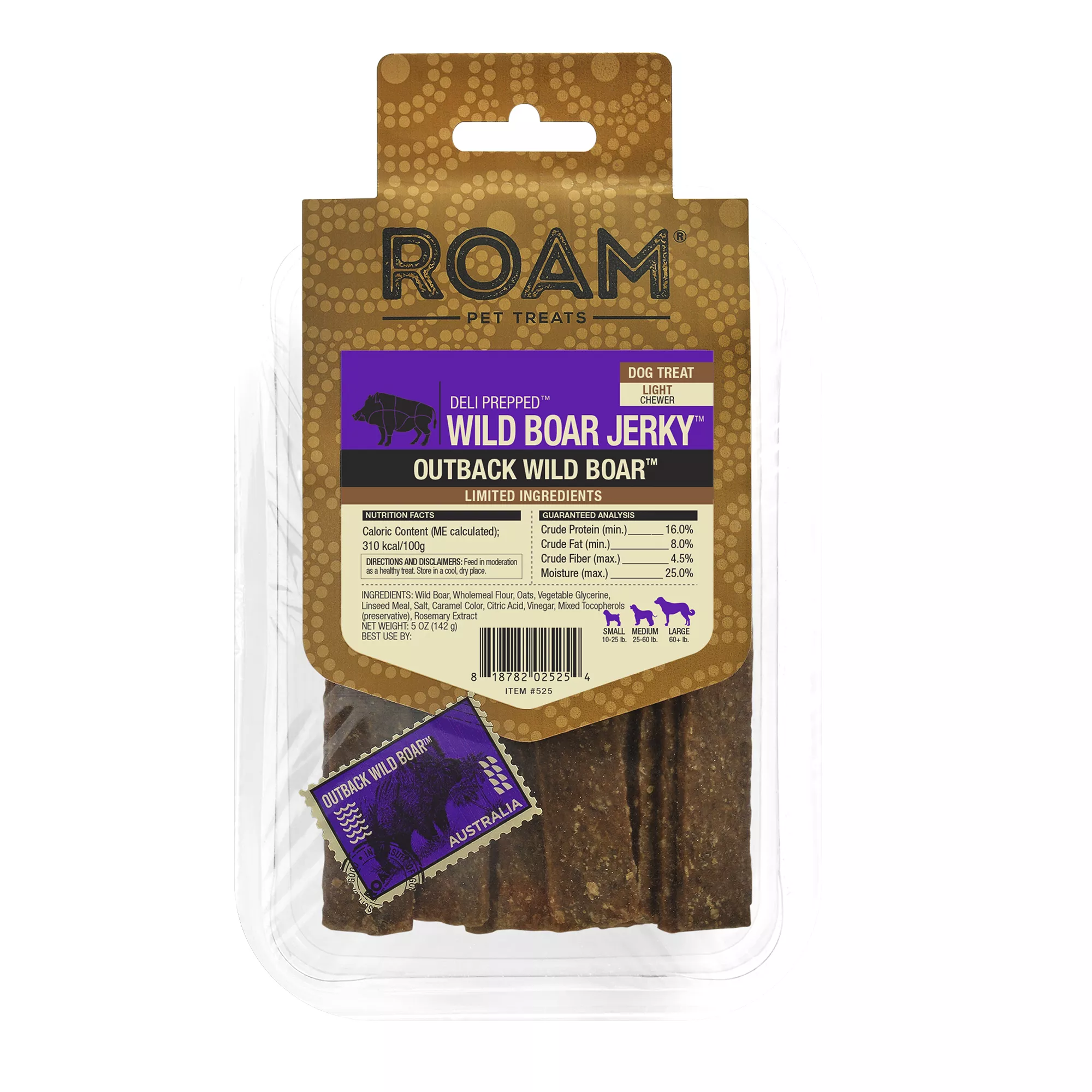 ROAM Wild Boar Jerky Dog Treat Chews