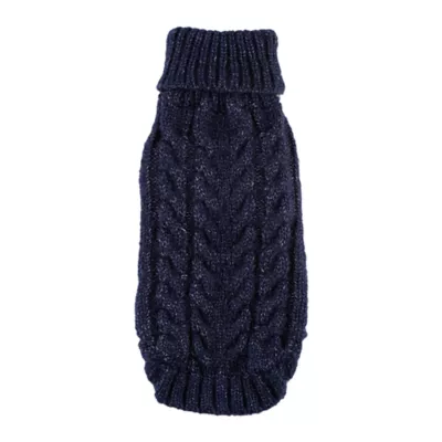 Hip Doggie Angora Cable Knit Dog Sweater - Image 1