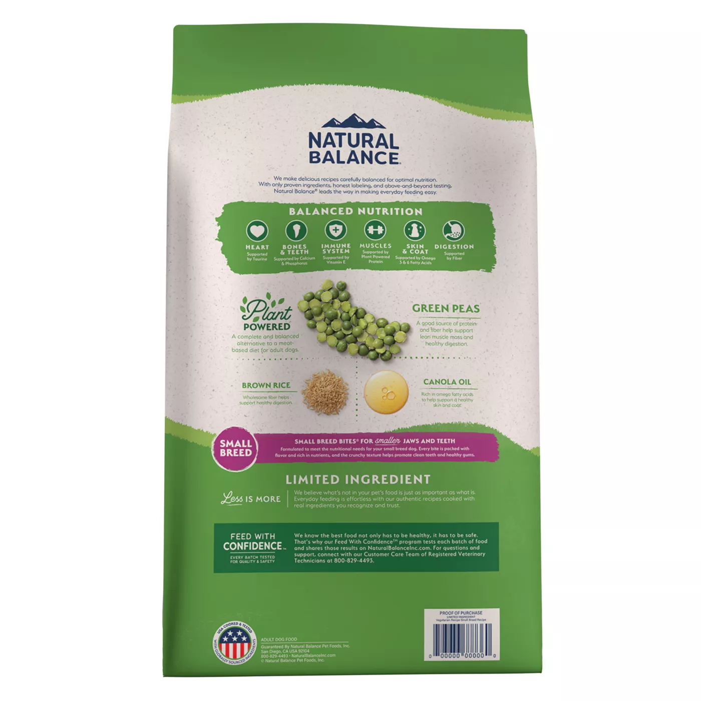 Natural Balance Vegetarian Small Breed Adult Dog Food Limited Ingredient