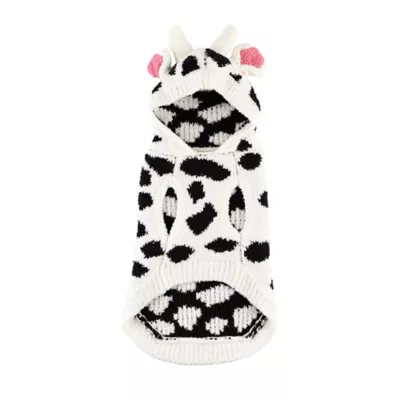 Hip Doggie Chenille Cow Dog Hoodie - Image 2