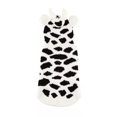 Hip Doggie Chenille Cow Dog Hoodie - Image 1