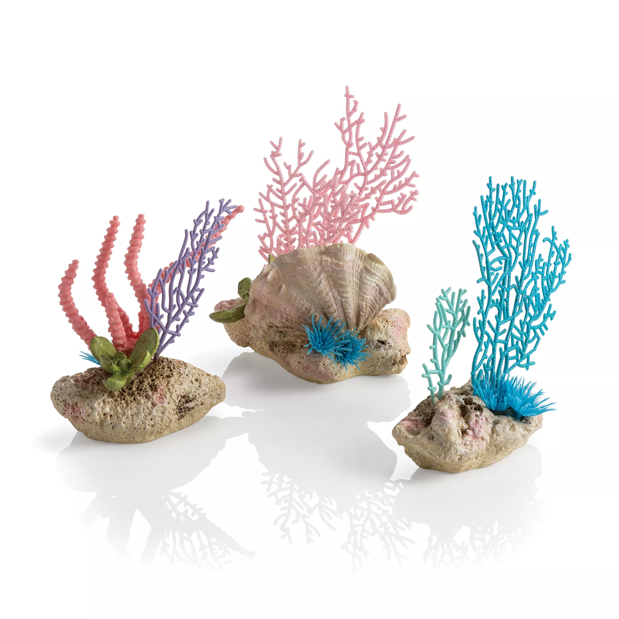 biOrb Coral Fans & Shells Aquarium Ornaments - 3pk