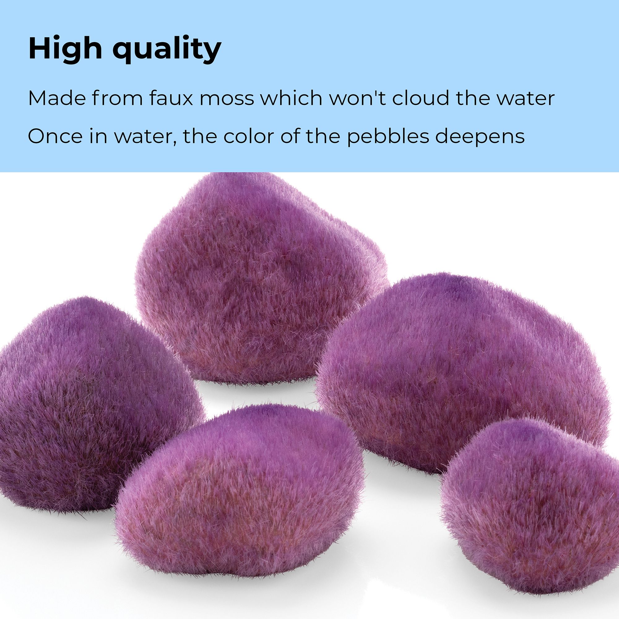 biOrb Artificial Moss Aquarium Pebbles Fish Tank Plant Decor - thumbnail 4