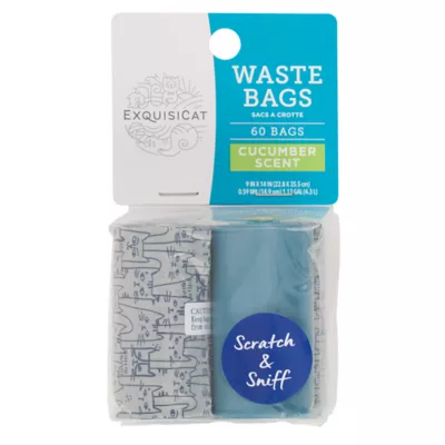ExquisiCat® Waste Bags, Cucumber Scented To Combat Waste Odor, PetSmart Exclusive - 60 Ct - Image 6