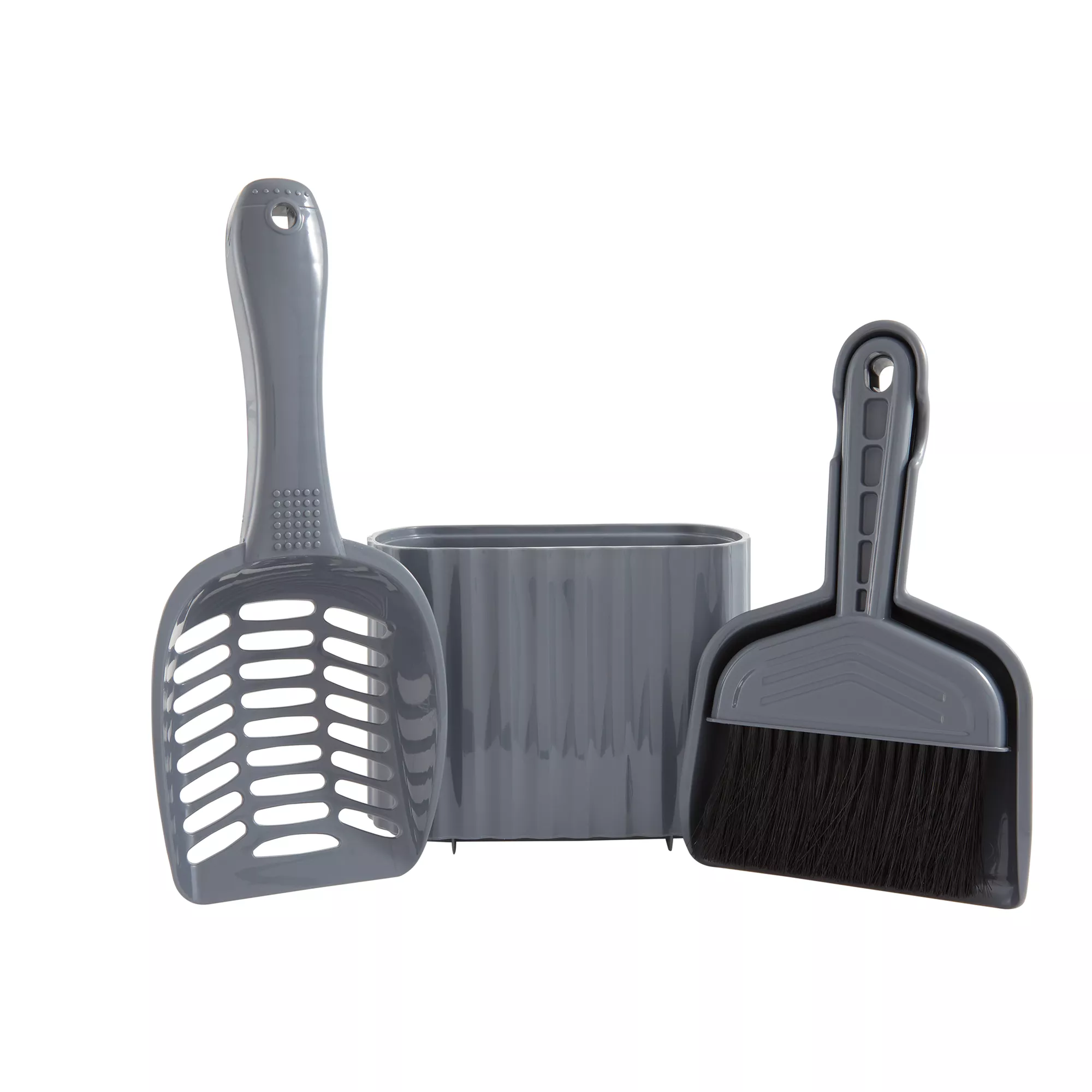 ExquisiCat® 3-in-1 Litter Scoop Sweep and Storage Caddy