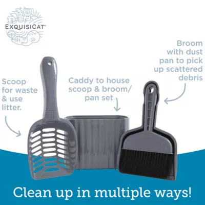 Product ExquisiCat® 3-in-1 Litter Scoop Sweep and Storage Caddy