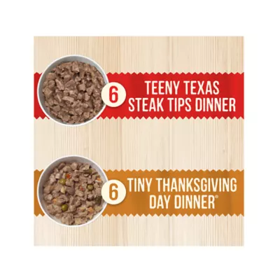 Merrick Lil' Plates Grain-Free Small Breed Wet Dog Food Teeny Texas Steak Tips Dinner