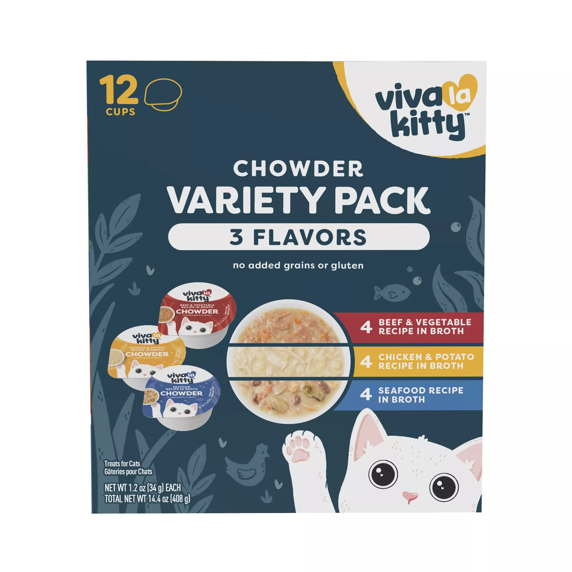Viva La Kitty Cat Treat Chowder Variety Pack