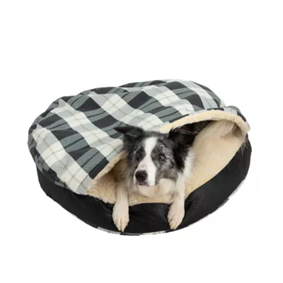 Snoozer® Wag Collection Barkely/Black Diamond Luxury Cozy Cave® Round Dog Bed - Image 1