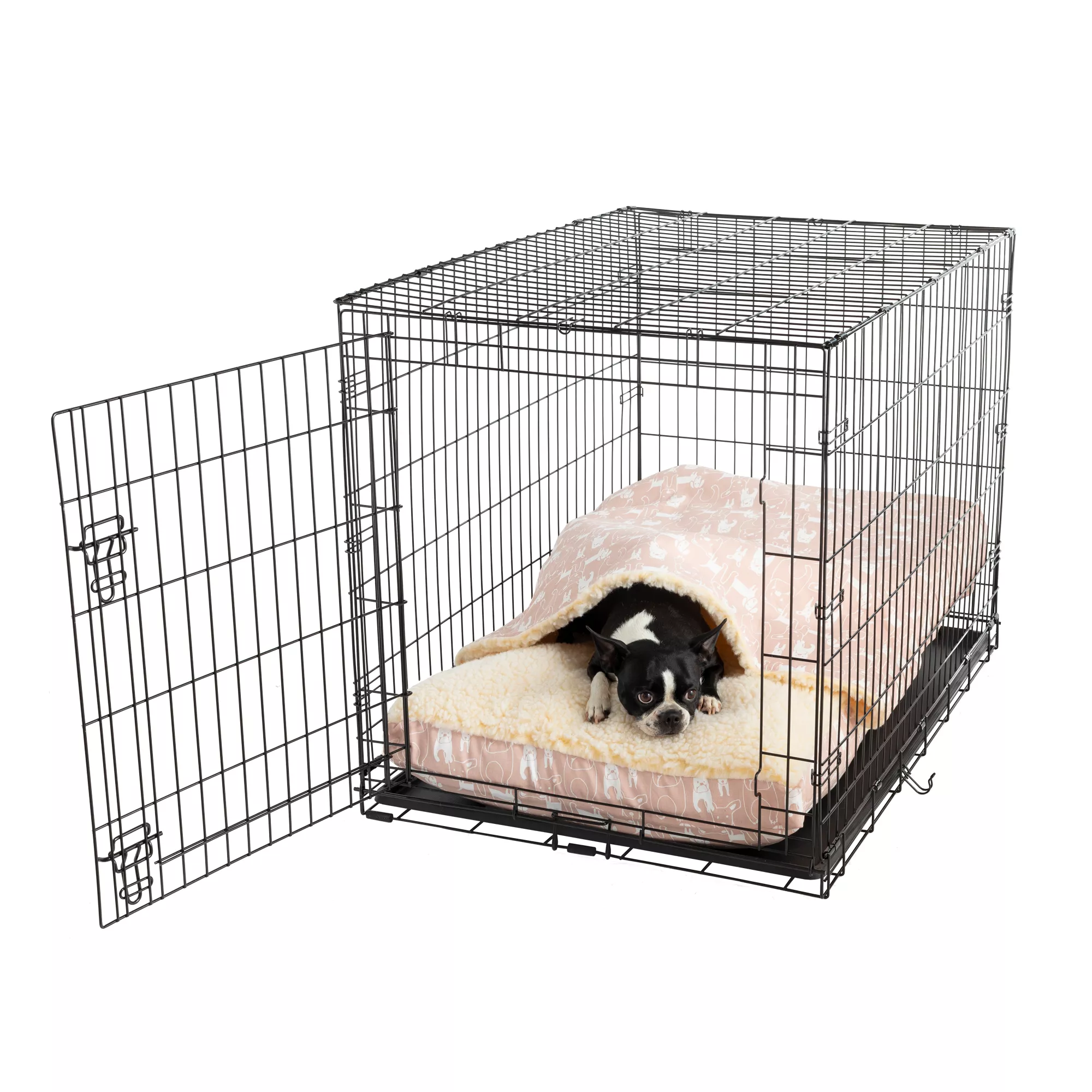 Snoozer® Wag Collection Pedigree Blush Luxury Cozy Cave® Dog Crate Bed