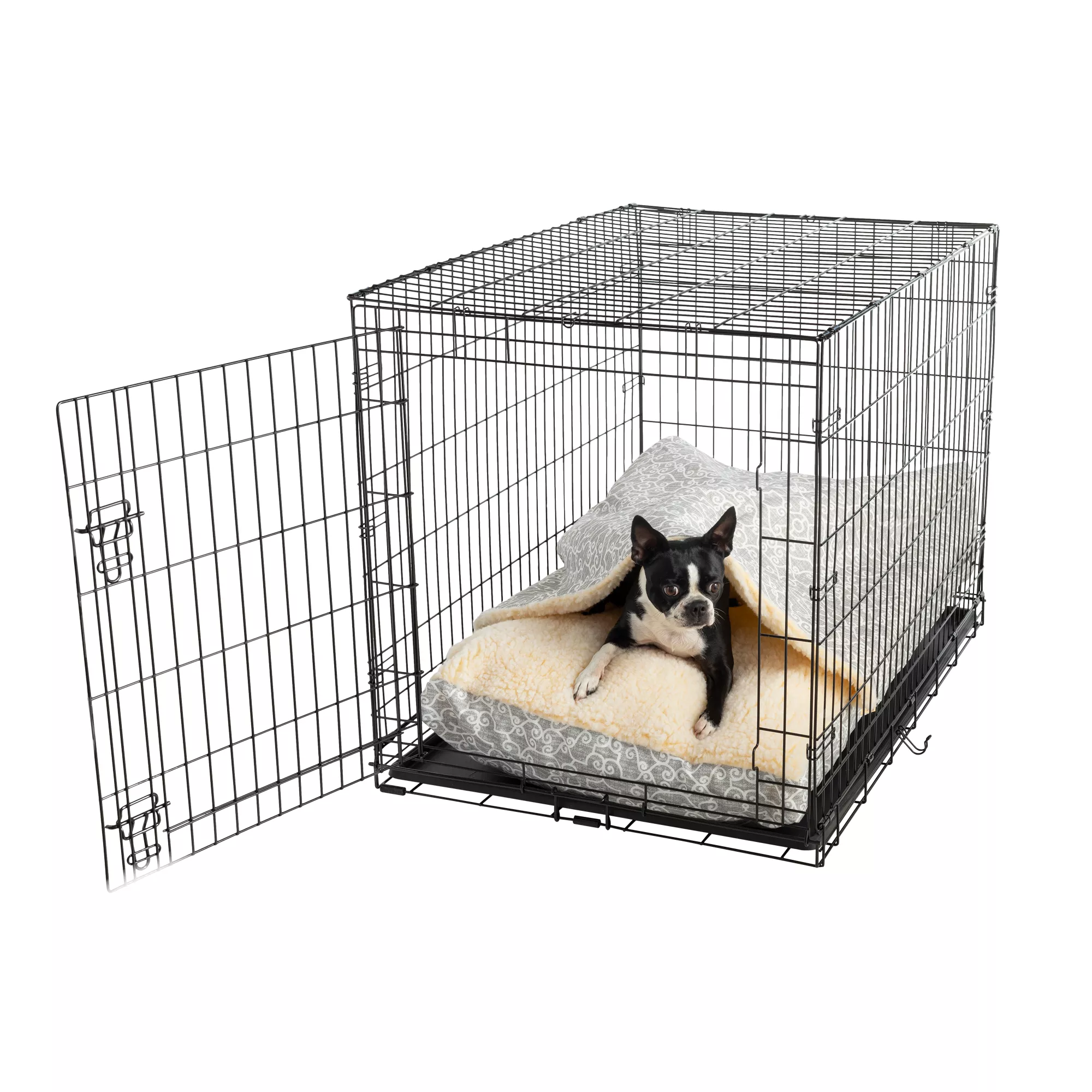 Snoozer® Wag Collection Ramey Gray Luxury Cozy Cave® Dog Crate Bed