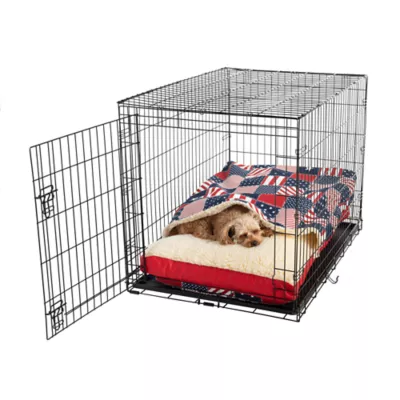 Snoozer Wag Collection Starpatch Red Diamond Luxury Cozy Cave Dog Crate Bed