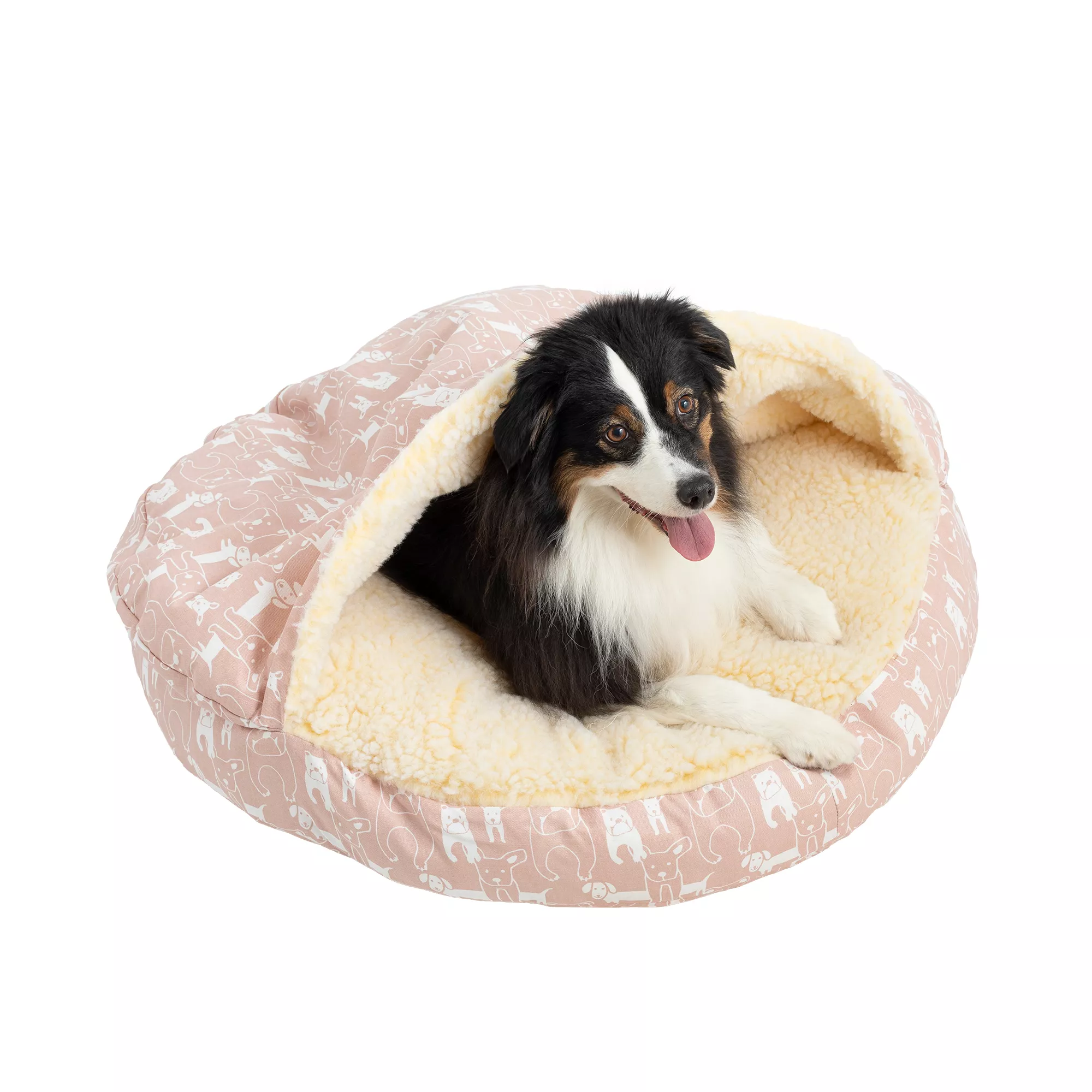 Snoozer® Wag Collection Pedigree Blush Luxury Cozy Cave® Round Dog Bed