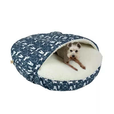 Product Snoozer® Wag Collection Pedigree Denim Luxury Cozy Cave® Round Dog Bed