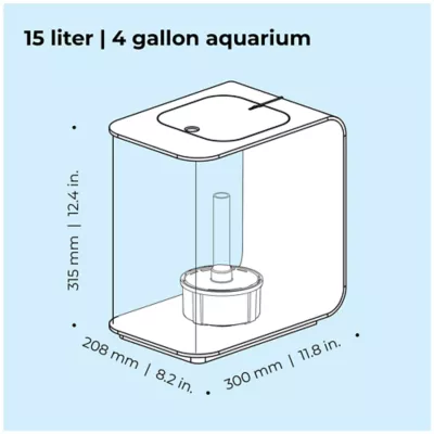 Product biOrb FLOW 15 Aquarium with LED- 4 Gallon