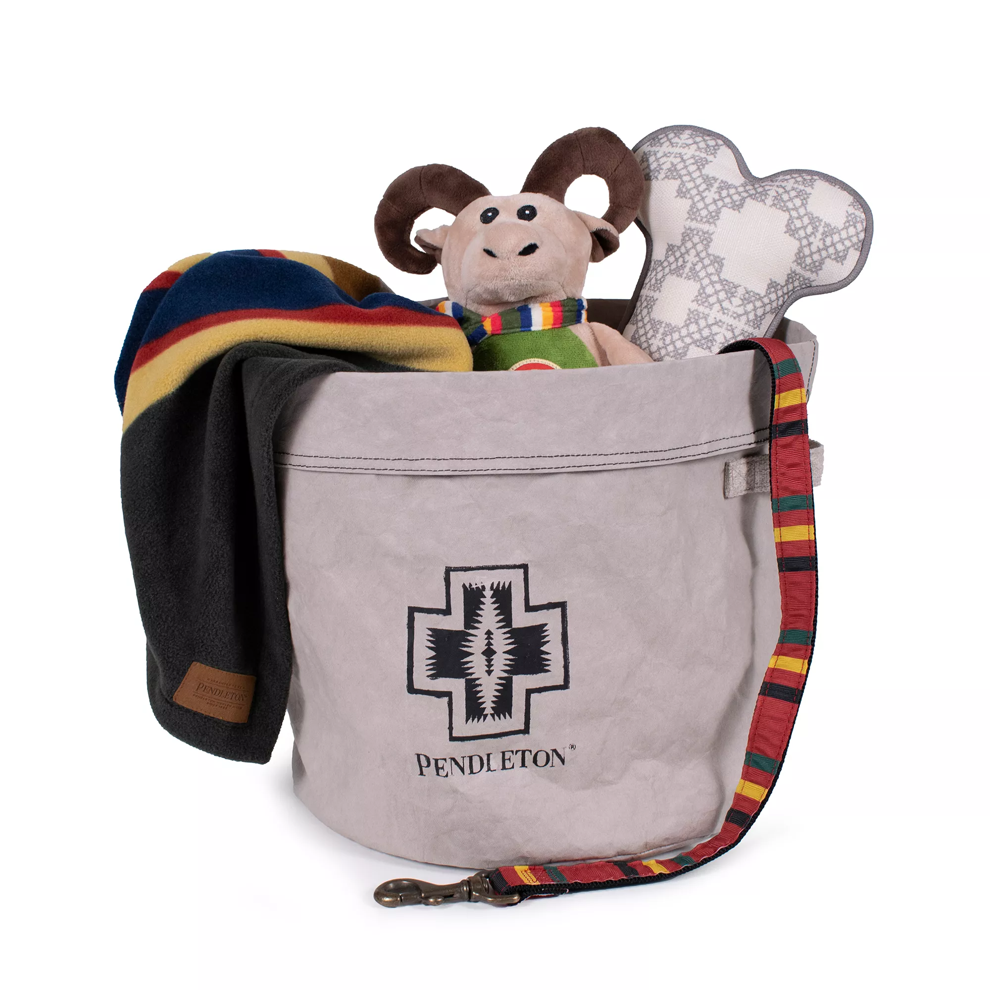 Pendleton Grey Washable Toy Bucket