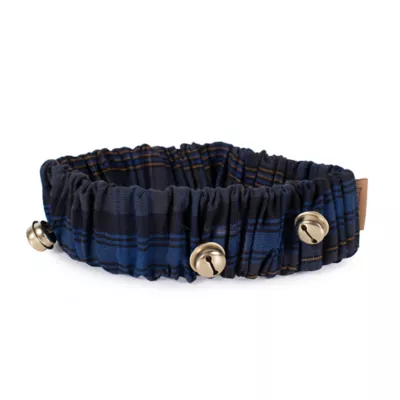 Product Pendleton Crescent Lake Plaid Jingle Bells Dog Collar