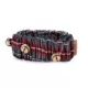 Product Pendleton Grey Stewart Plaid Jingle Bells Dog Collar