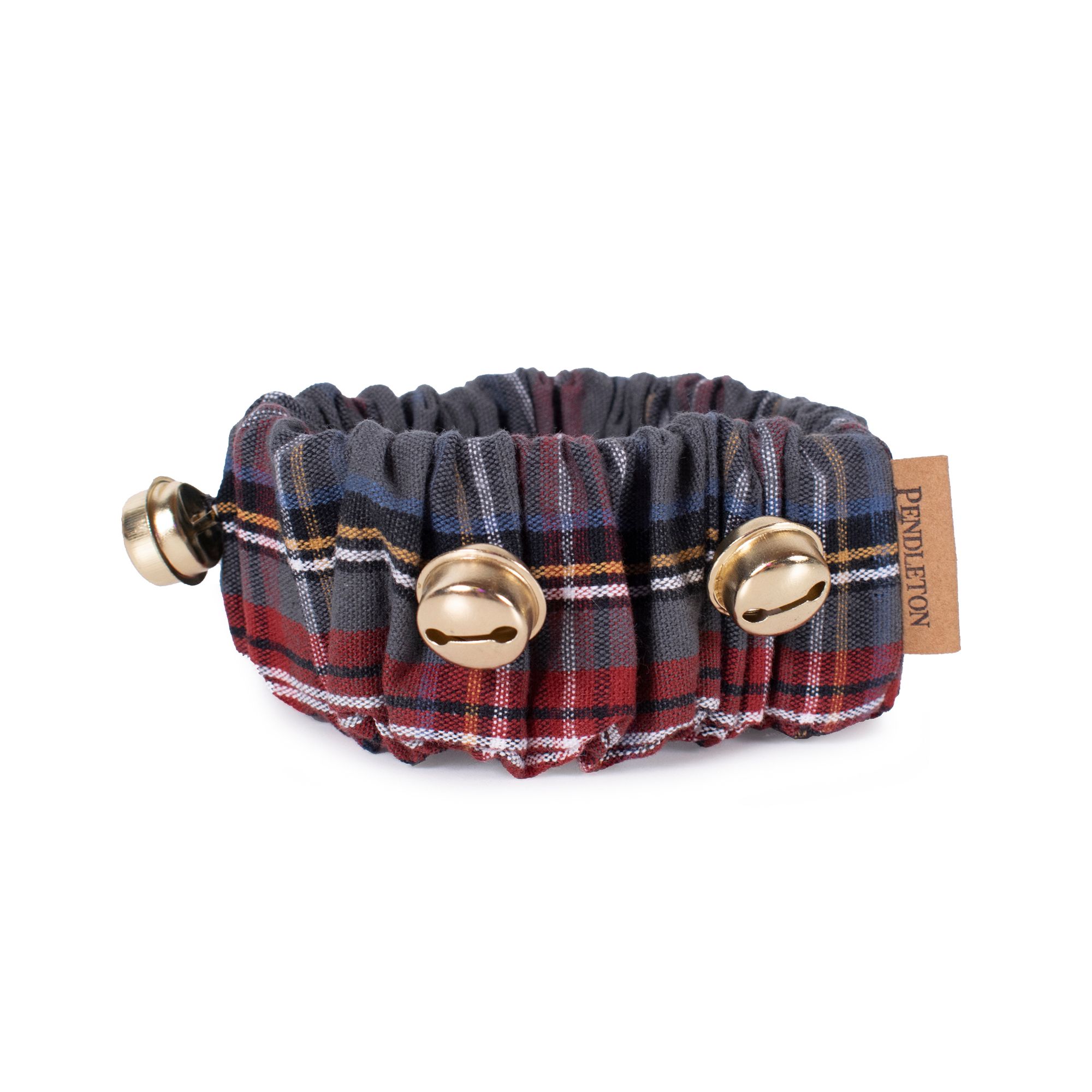 Pendleton Pet Plaid Jingle Dog Collar Grey Stewart S 11 15