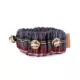 Product Pendleton Grey Stewart Plaid Jingle Bells Dog Collar