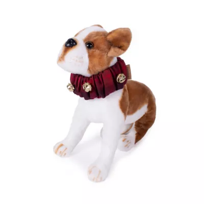 Product Pendleton Red Ombre Plaid Jingle Bells Dog Collar