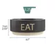 Product Top Paw® Black Embossed "EAT" Ceramic Dog Bowl