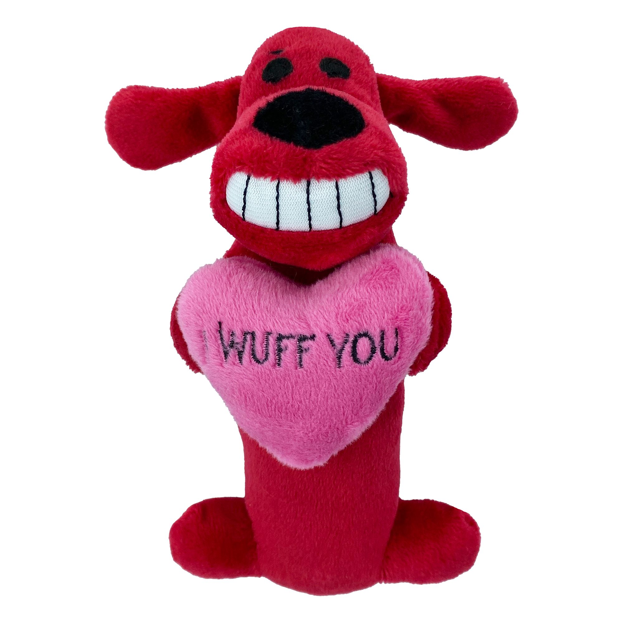 Multipet® Valentine's Day "Wuff You" Bobo Dog Toy