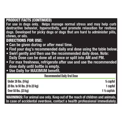 Product Liquid-Vet® K9 Calm & Content Support Dog Formula