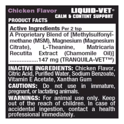 Product Liquid-Vet® Feline Calm & Content Cat Formula - Chicken