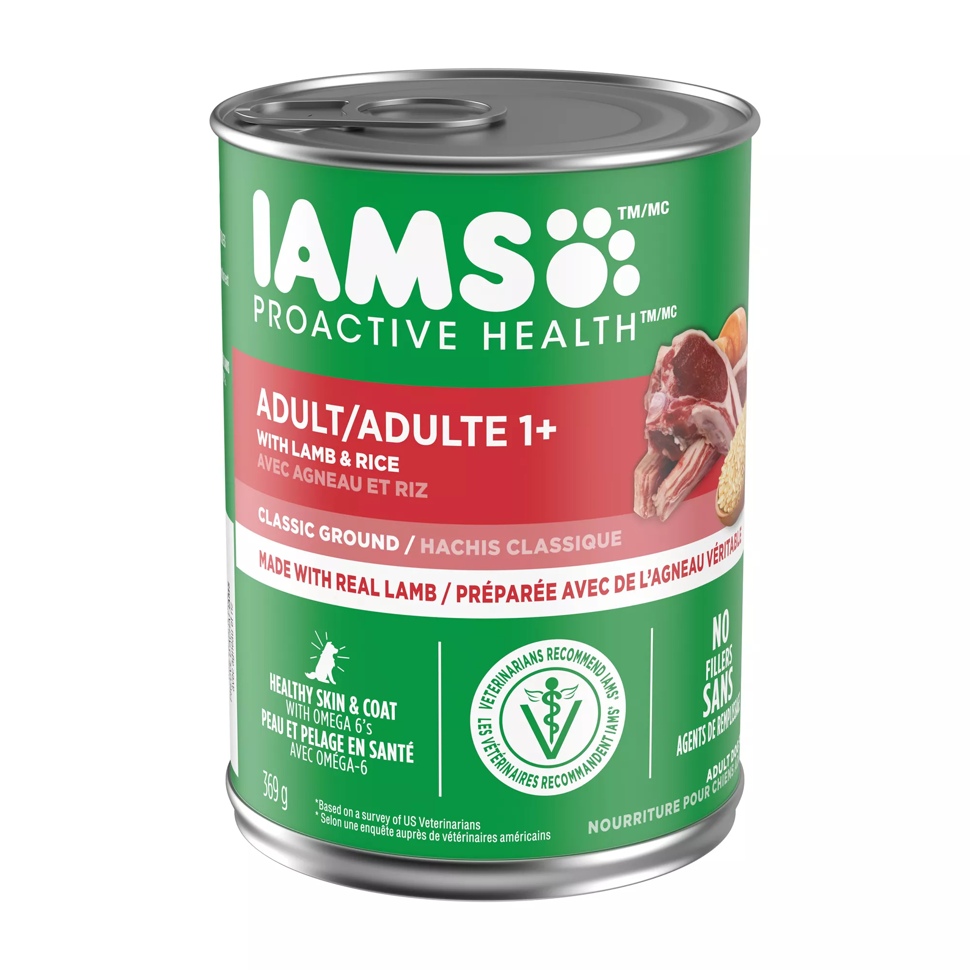 Iams Proactive Health Adult Dog Wet Food - Lamb & Rice Classic Ground