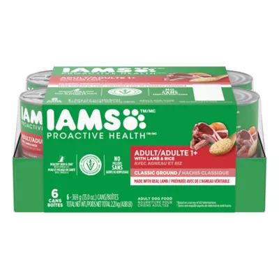 Iams Proactive Health Adult Wet Dog Food Variety Pack Lamb Rice Classic Ground