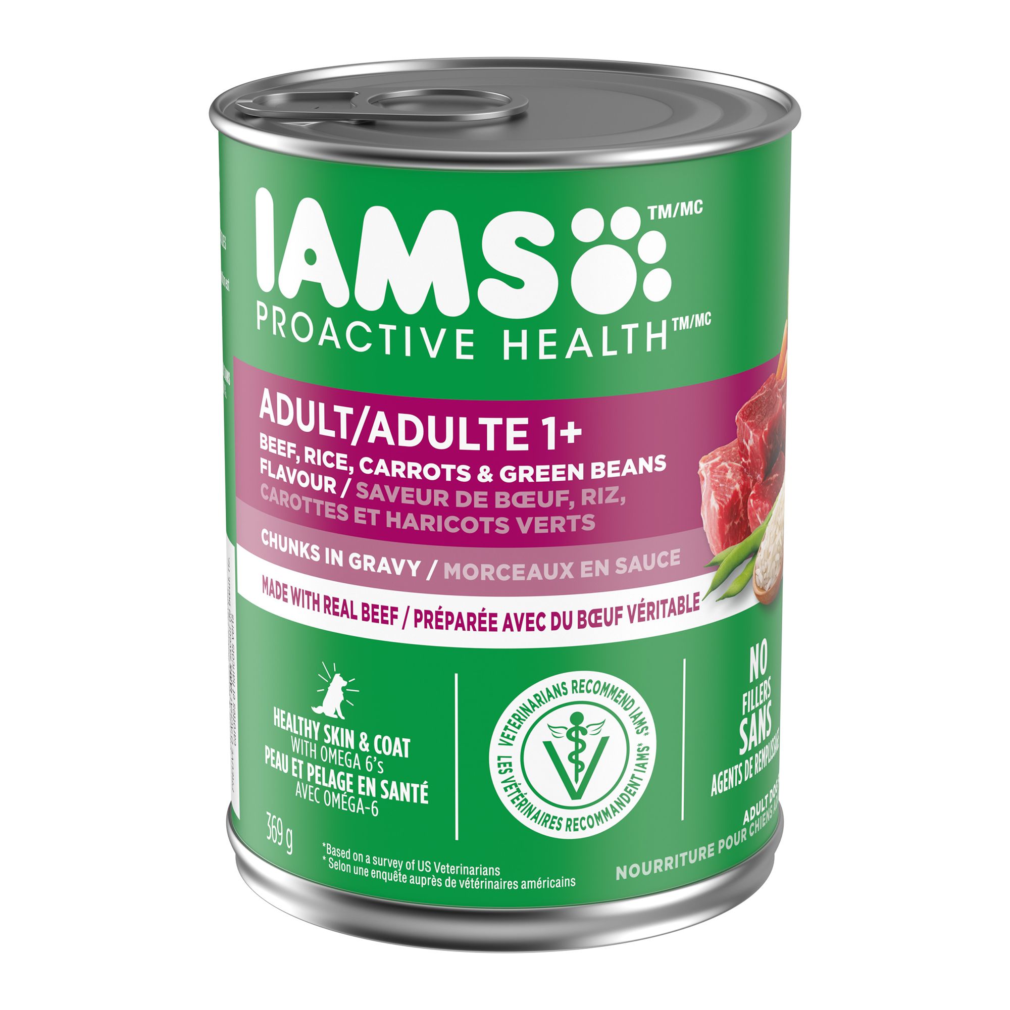 Iams Proactive Health Adult Wet Dog Food Beef Rice Vegetables