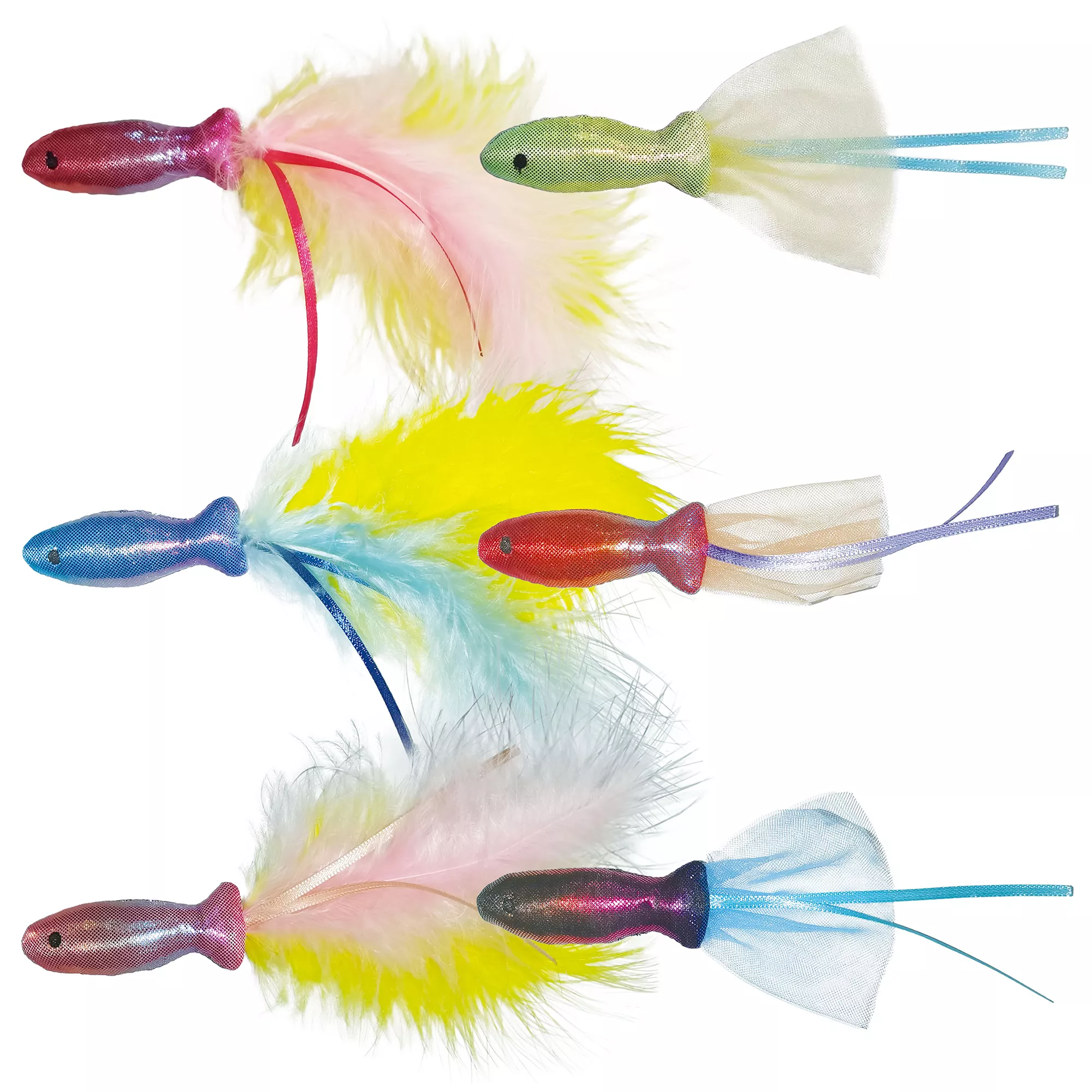 Whisker City Feather Fish Cat Toy