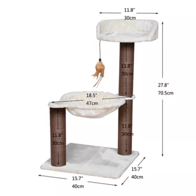 Catry Nirvana Cat Tree with Hammock White Small