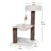 Catry 28-in White Cat Tree with Hammock & Perch, Off White & Brown image thumbnail 5