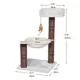 Product Catry 28-in White Cat Tree with Hammock & Perch, Off White & Brown