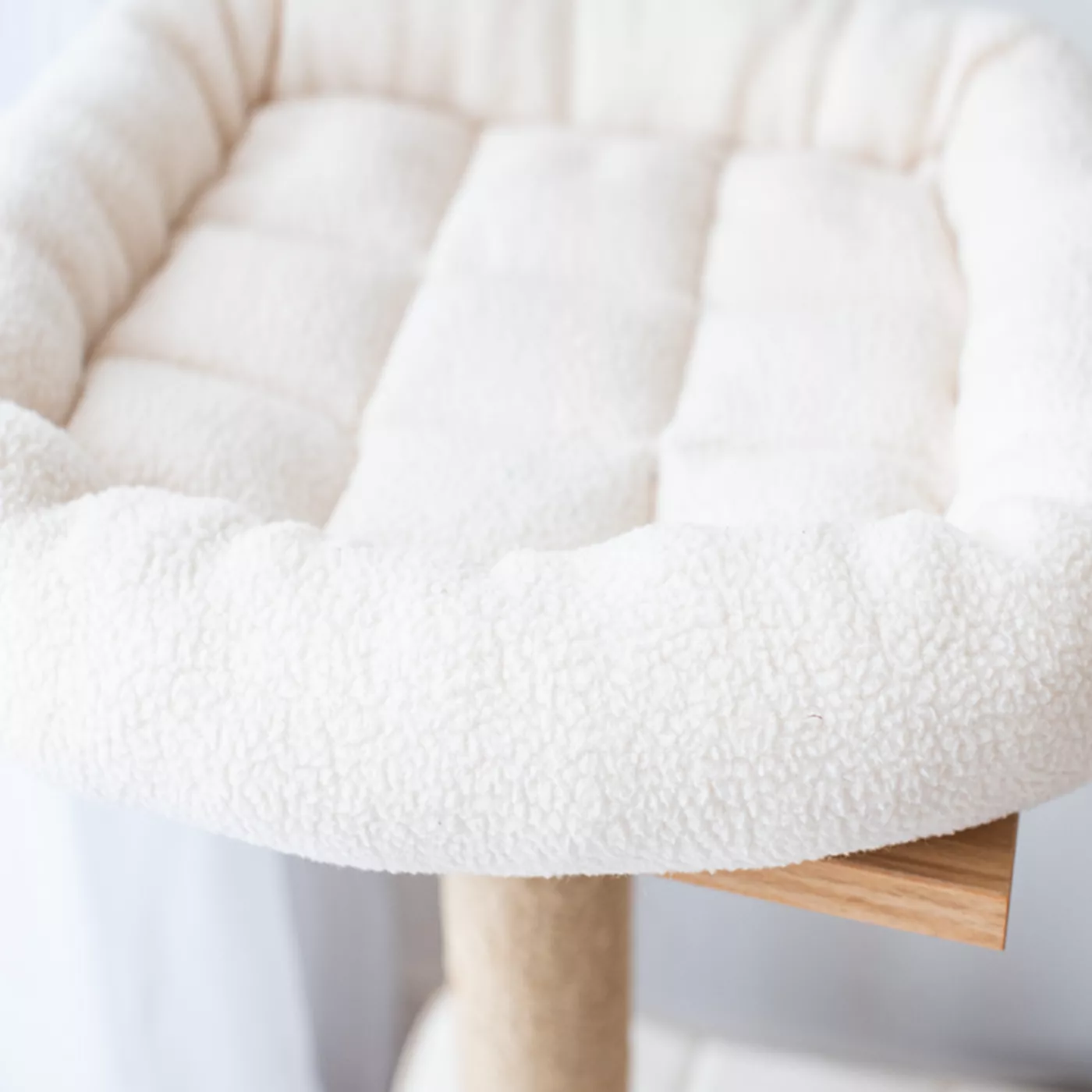 Catry 30in Wooden Brown Cat Condo with Top Perch, Brown & White