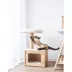 Catry 30-in Wooden Brown Cat Condo with Top Perch, Brown & White image thumbnail 5