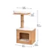 Catry 30-in Wooden Brown Cat Condo with Top Perch, Brown & White image thumbnail 6