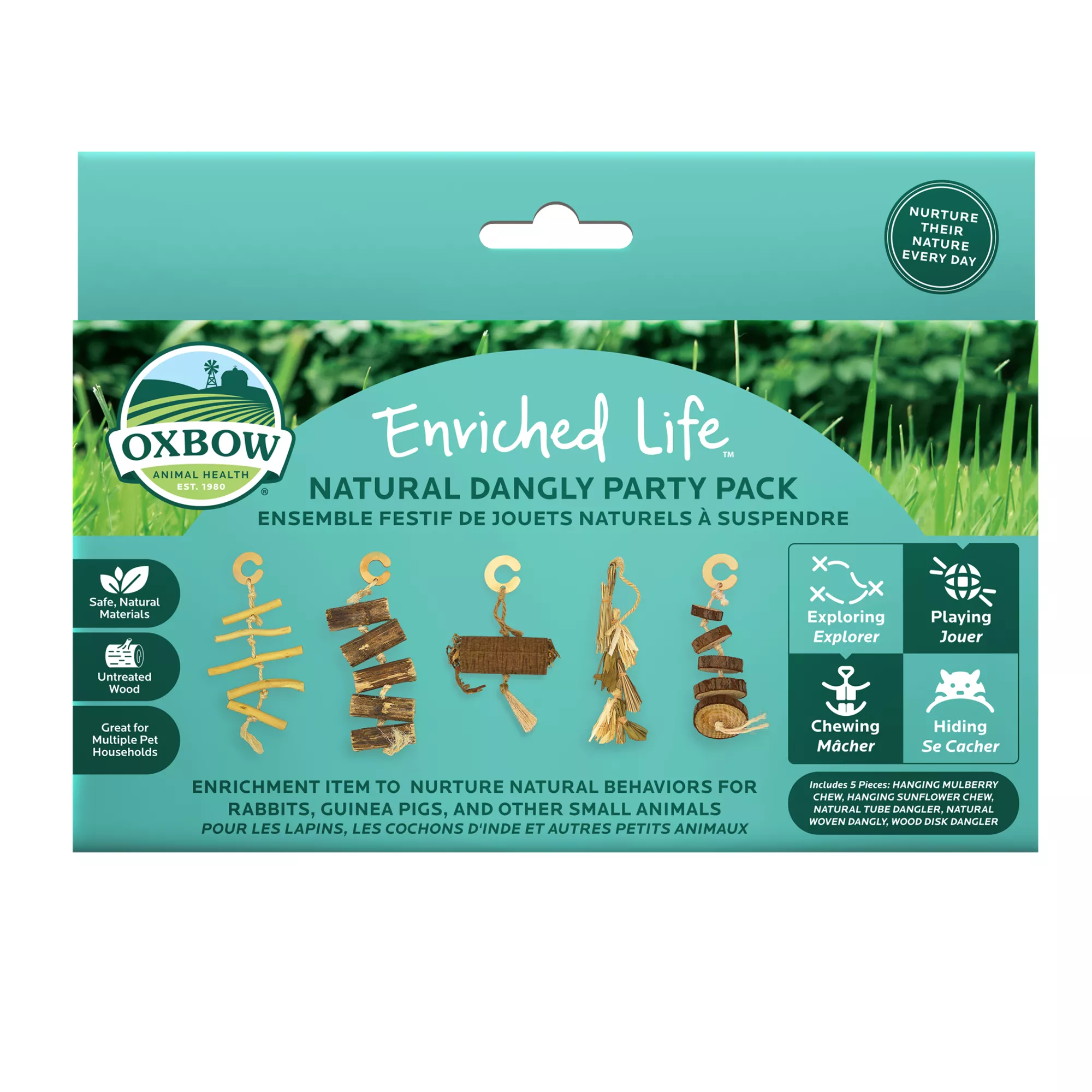 Oxbow Enriched Life Natural Dangly Pawty Pack Small Pet Chews